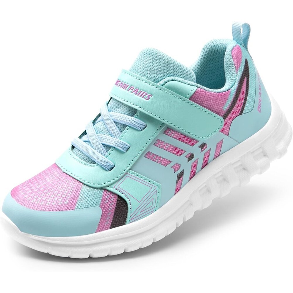 〽️Boys Running Athletic Sneakers Green Pink Breathable Tennis Comfort Shoes